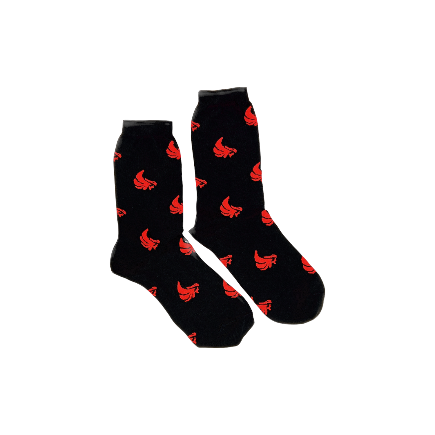 RED ICON - BLACK SOCKS, SIZE: YOUTH