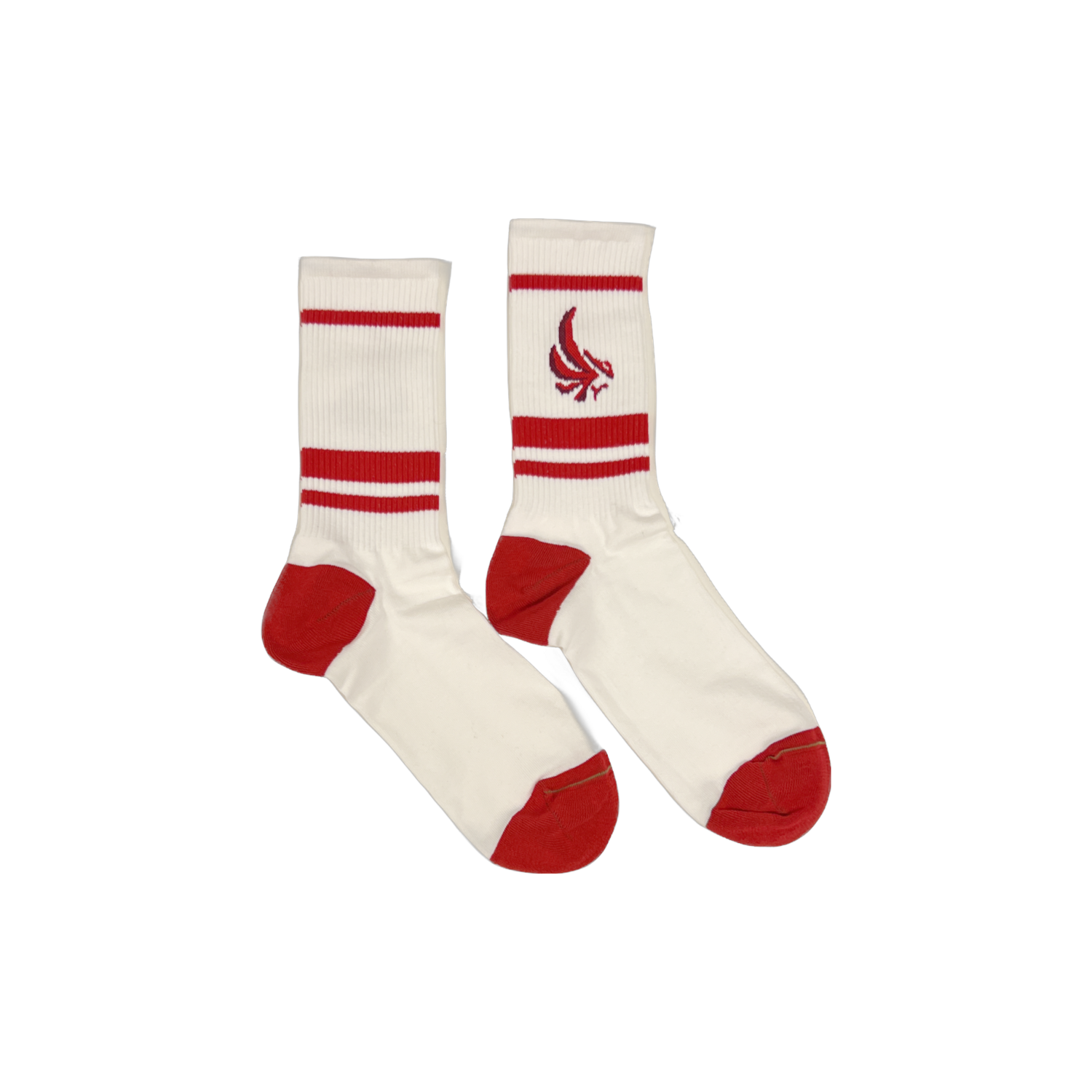 RED ICON - WHITE SOCKS, SIZE: YOUTH
