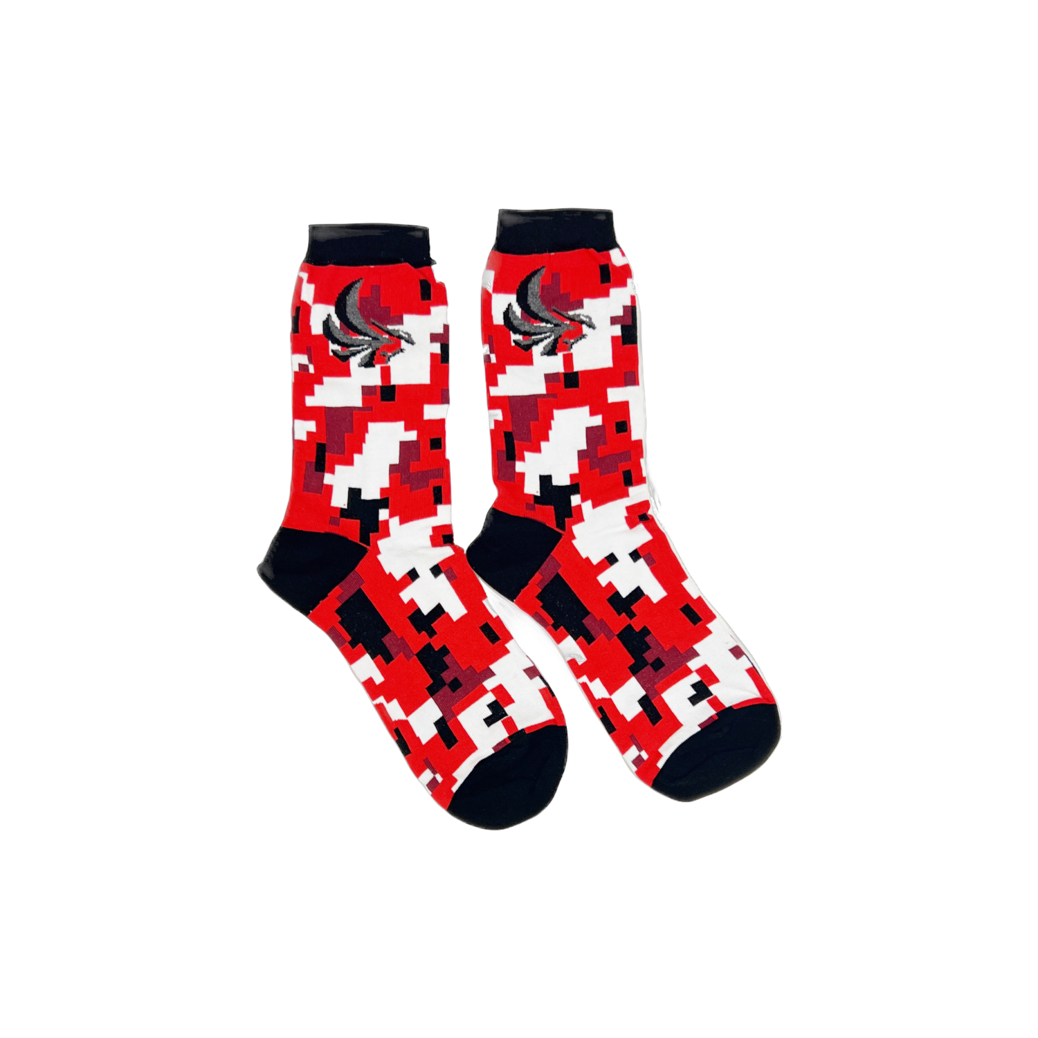 RED CAMO PRINT SOCKS, SIZE: YOUTH