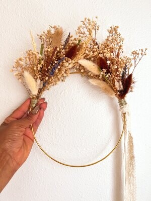 "CROWN" Dried Floral Wreath