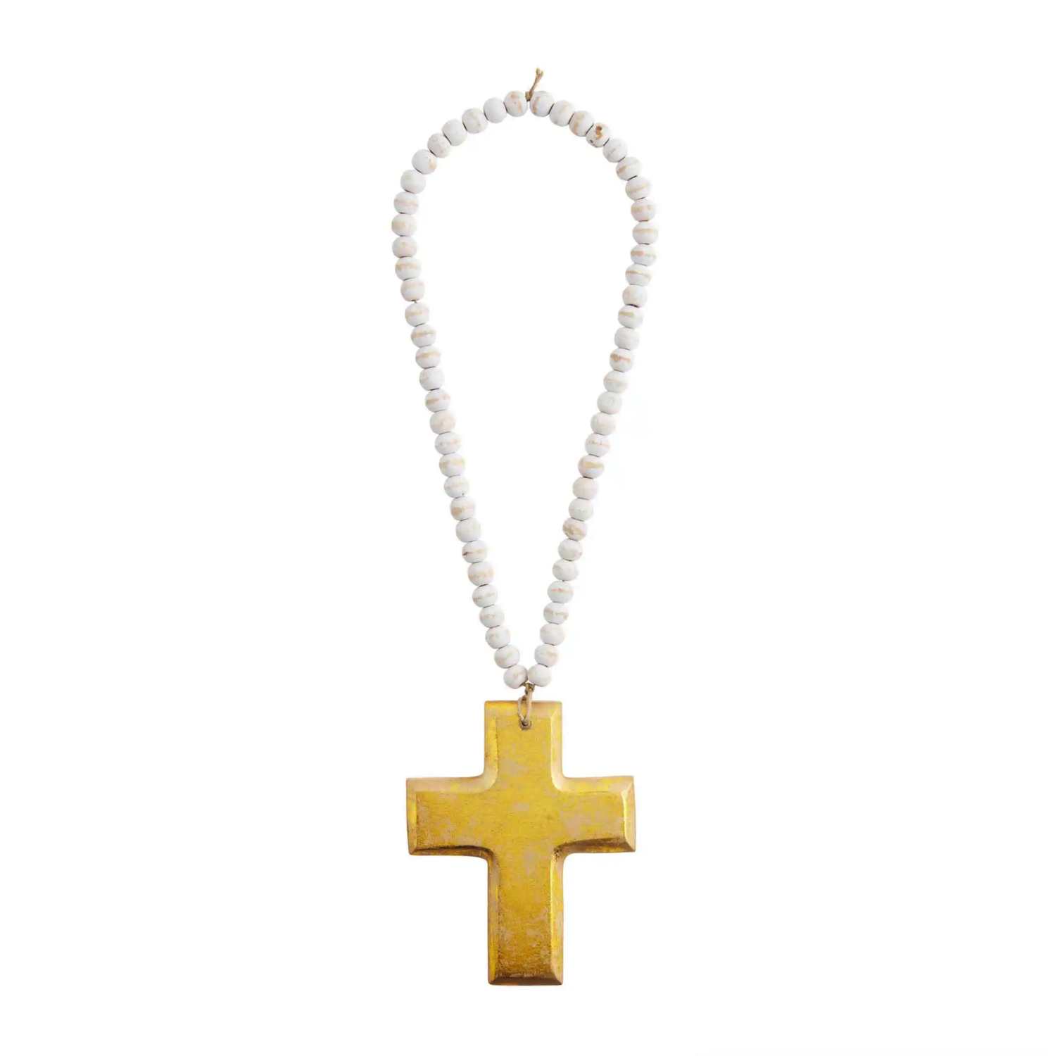 Cross Gold Beaded Decor