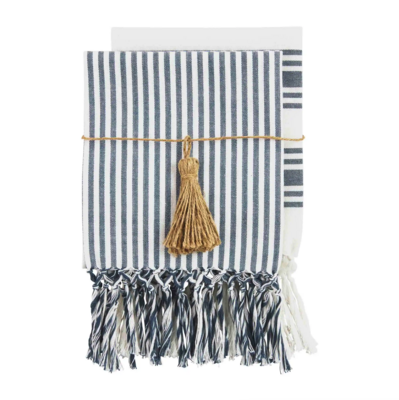 Stripe Blue Turkish Towel Set