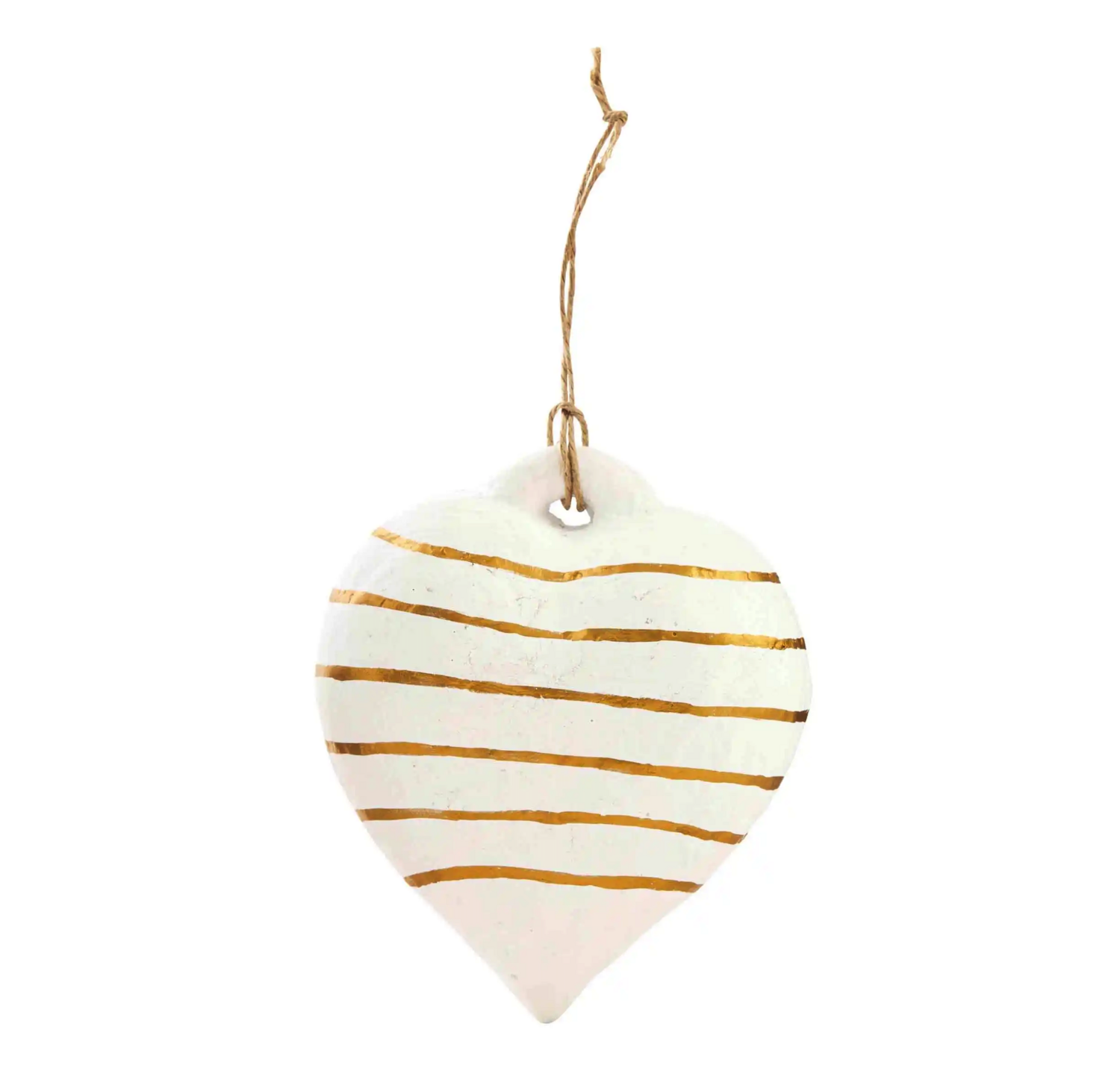 Heart Paper Mache Ornament