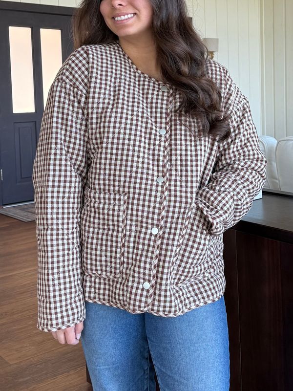 Bern Gingham Quilted Jacket