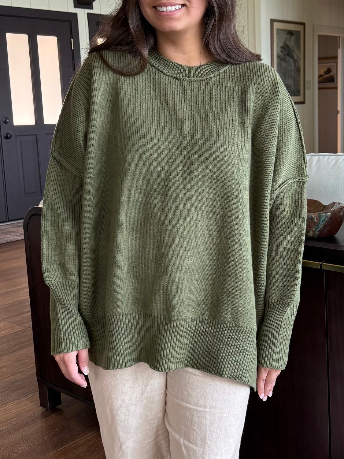 Oxford Oversized Knit Sweater