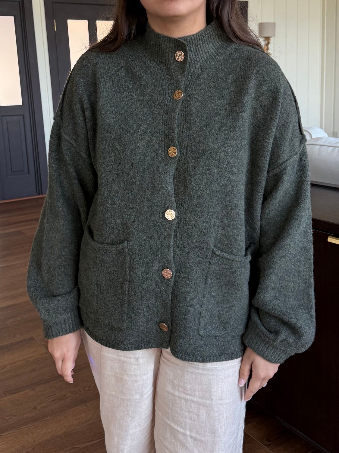 Bickley Mock Neck Knit Cardigan