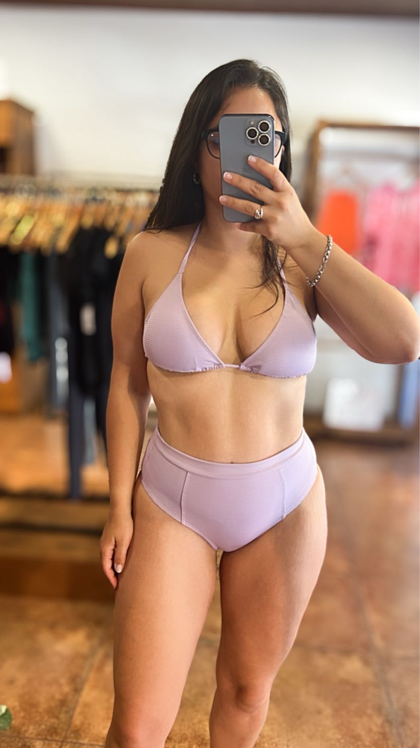 Bikini tiro Alto Lila