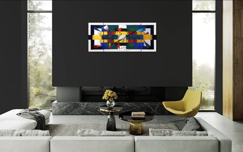 Abstract Symmetry Three Piece Wall Art