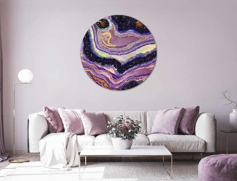 Purple Reign Circular Wall Art