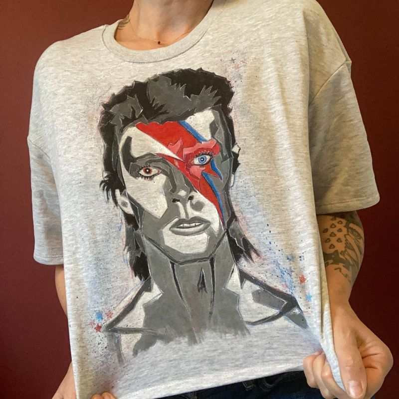 Felpa leggera personalizzata soggetto DAVID BOWIE