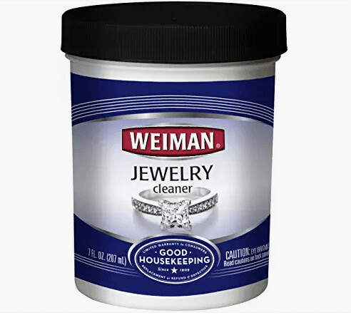 Weiman Jewelry Cleaner Liquid – Restores Shine and Brilliance to Gold, Diamond, Platinum Jewelry & Precious Stones – 7 fl. oz.