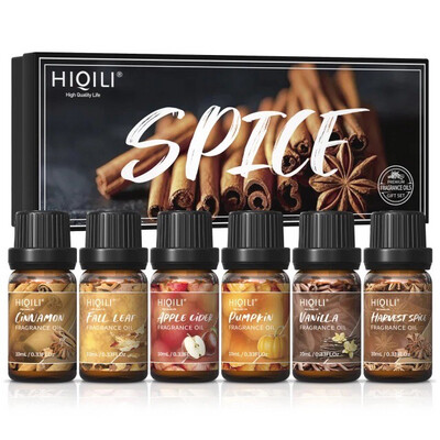 HIQILI Fragrance Oils Set - Spice Theme.