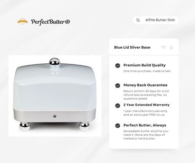 Cool Blue - Electric Butter Dish