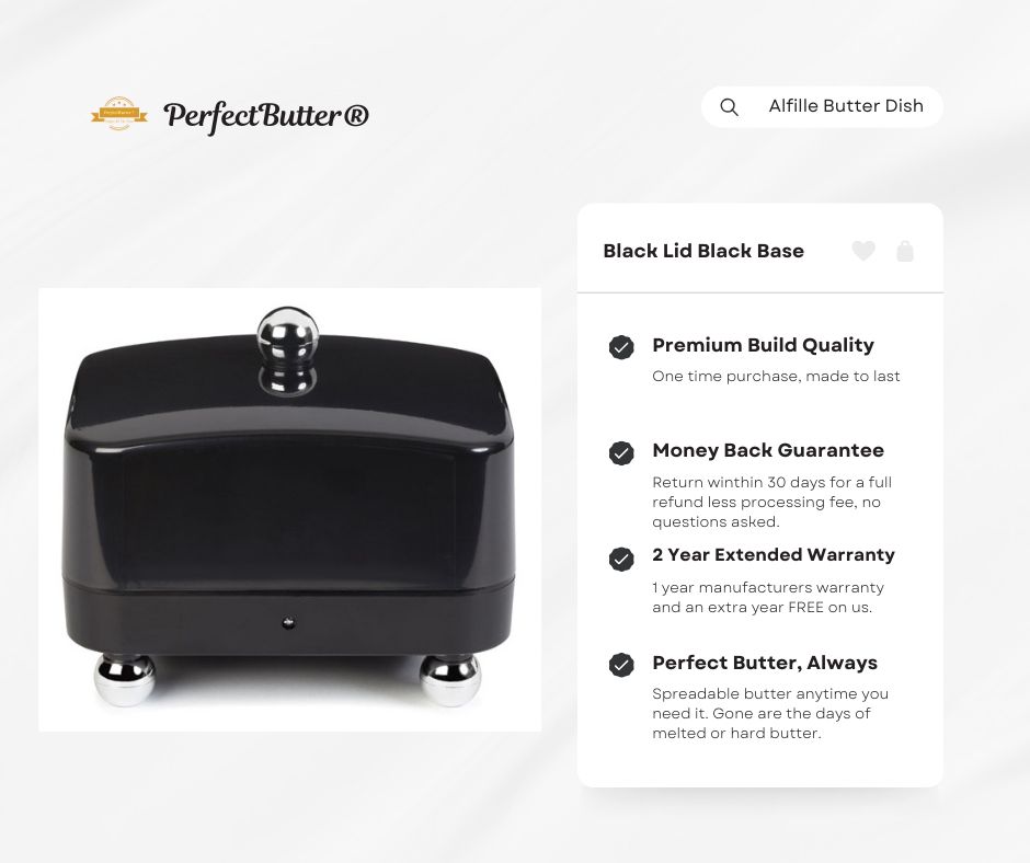 Black on Black - Electric Butter Dish