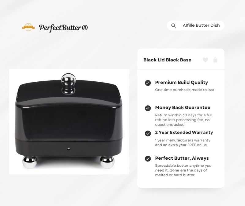 Black on Black - Electric Butter Dish