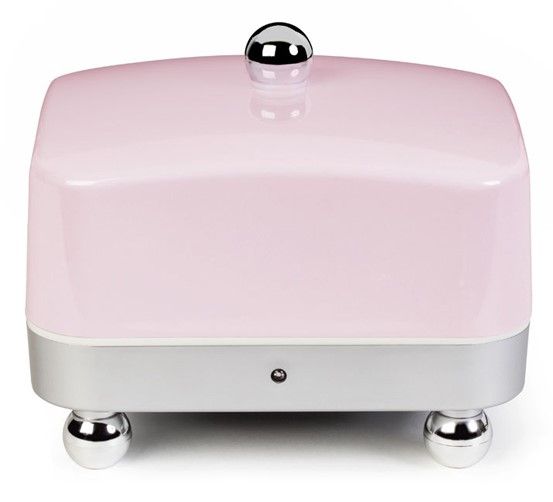 Pretty Pink Silver Base - Electric Butter Dish 