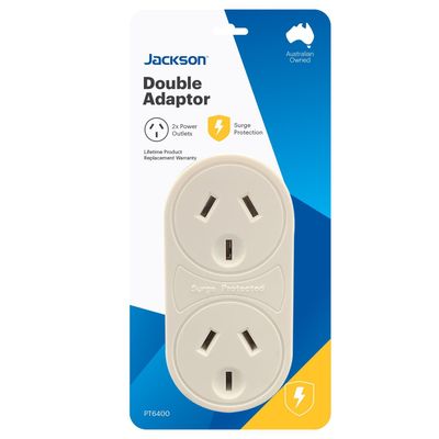 Jackson Vertical Double Adaptor with Surge Protection