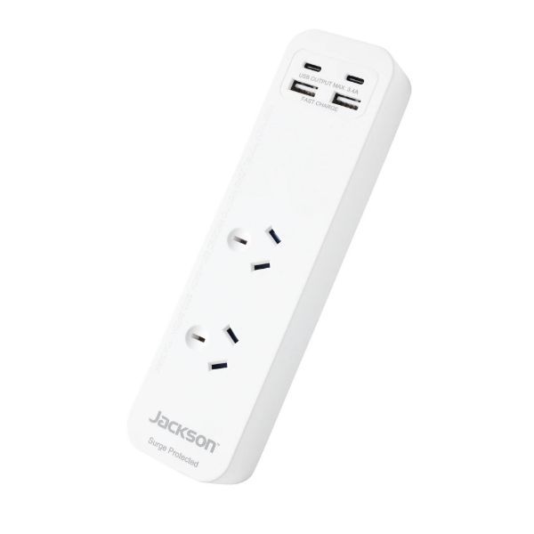 Jackson 2-Way Surge Protected Powerboard