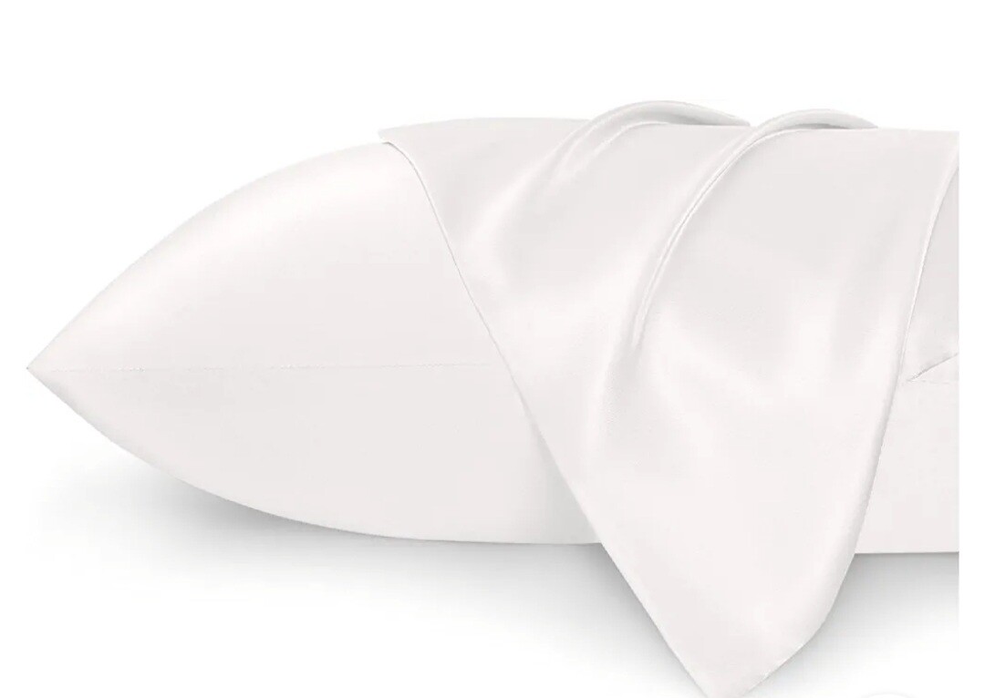 Silky Satin Pillow Case (Ivory)