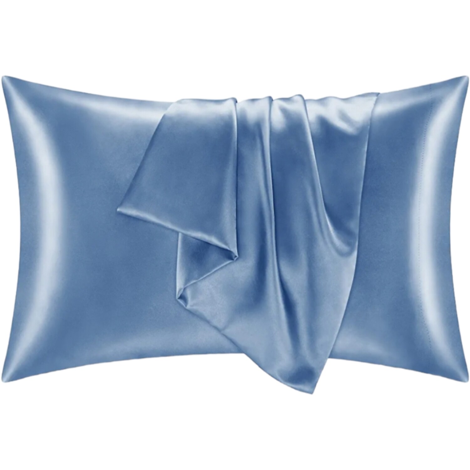 Silky Satin Pillow Case (Powder Blue)