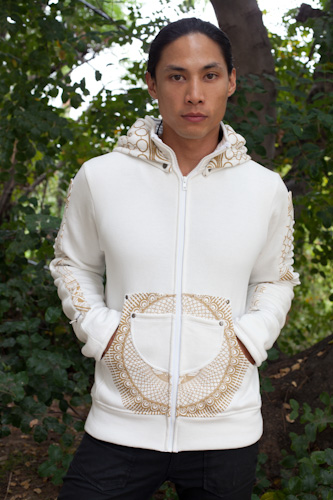 White Moto Hoodie