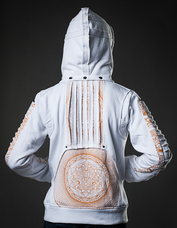 New White Moto Hoodie