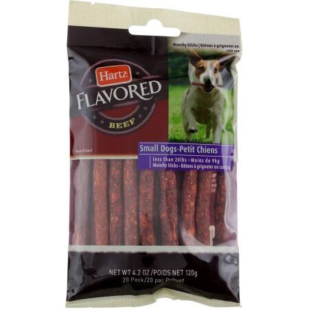 Hartz 20 Count Rawhide Munchy Sticks for Small Dogs Beef Flavor