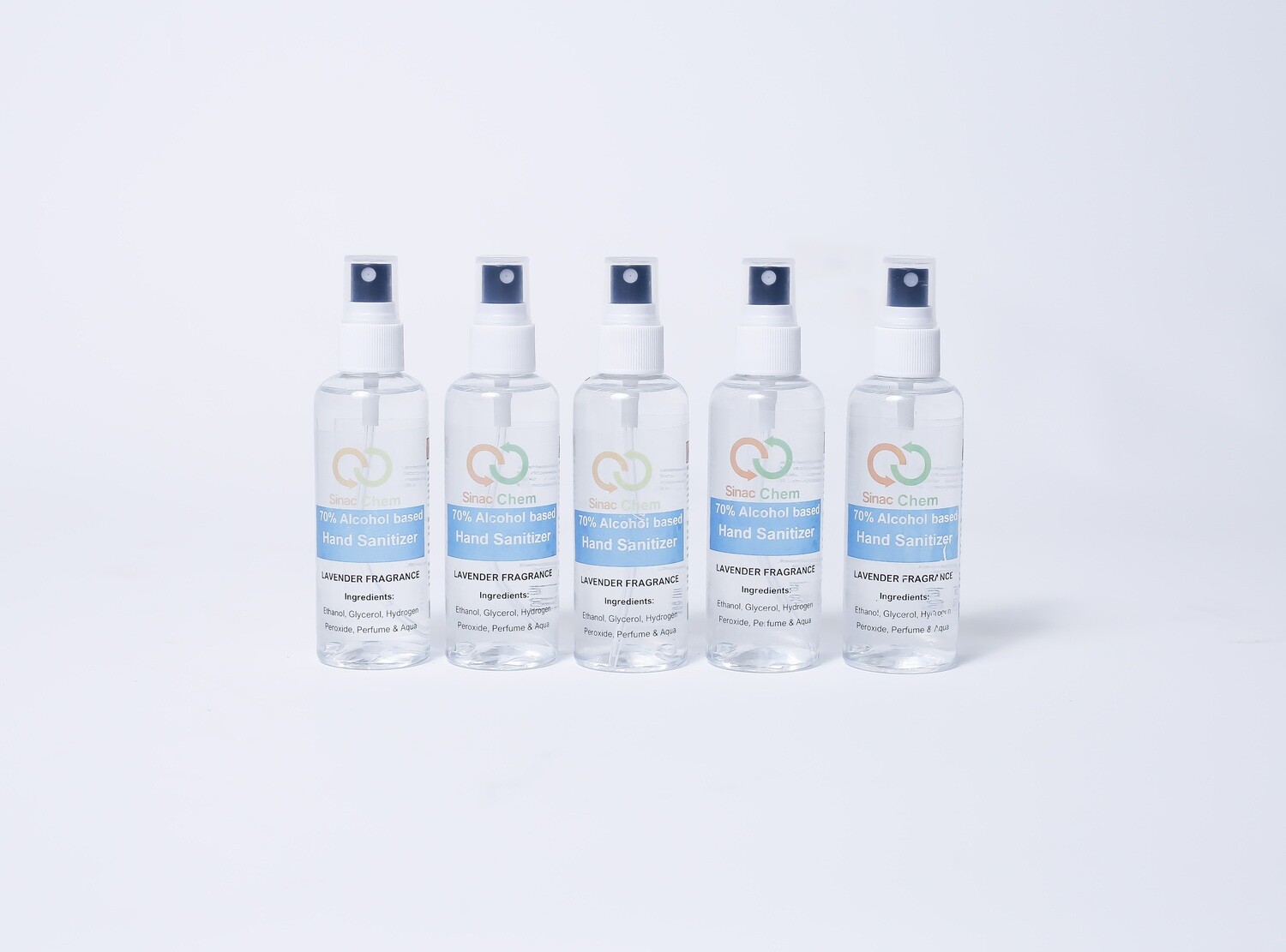 Sinac Chem 100 ml Hand sanitizer 70% Alcohol Based with Lavender Fragrance