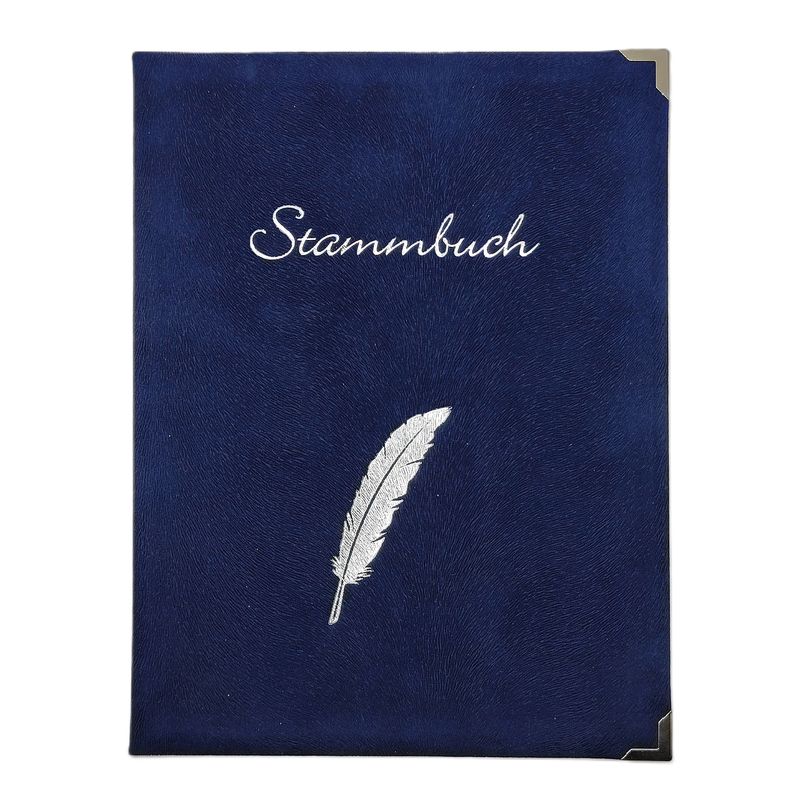 Stammbuch POESIE, Felloptik blau