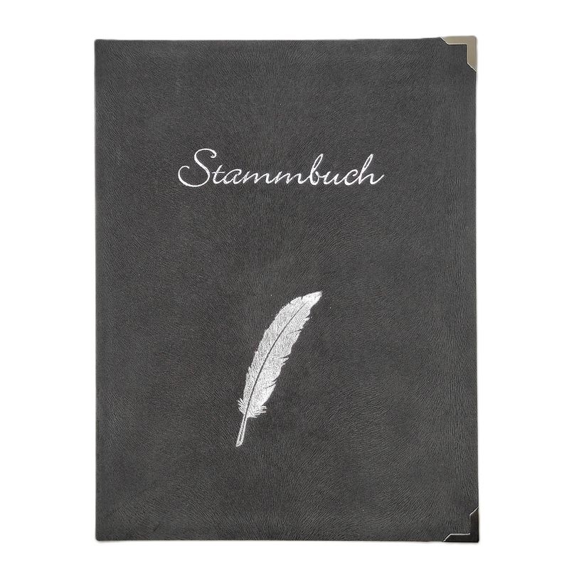 Stammbuch POESIE, Felloptik grau