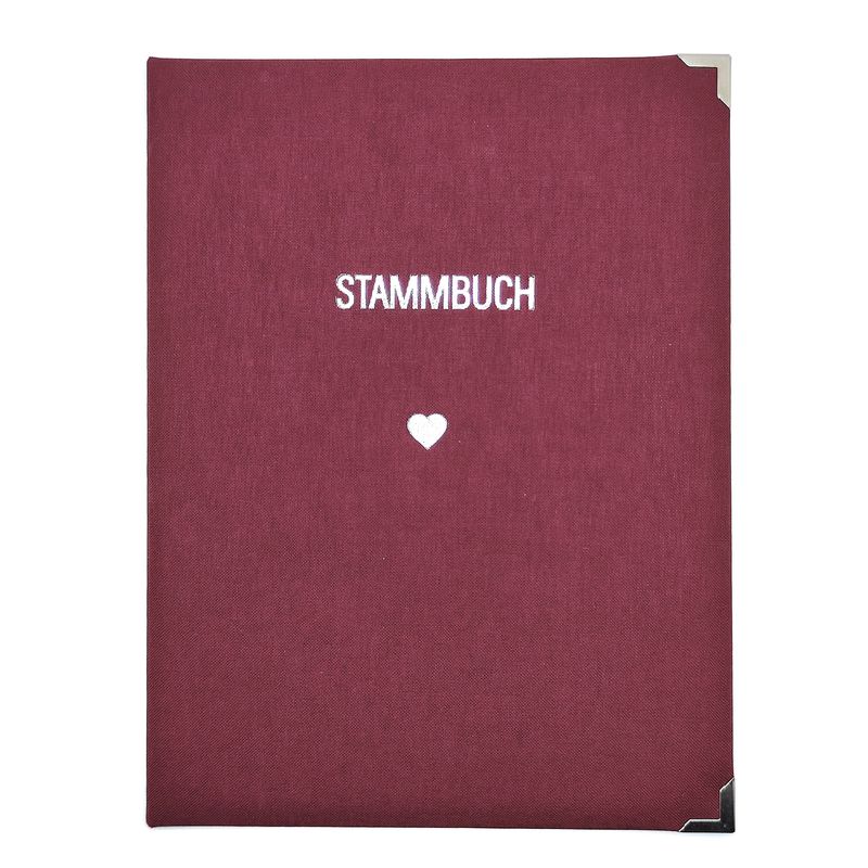 Stammbuch EASY, Leinen weinrot