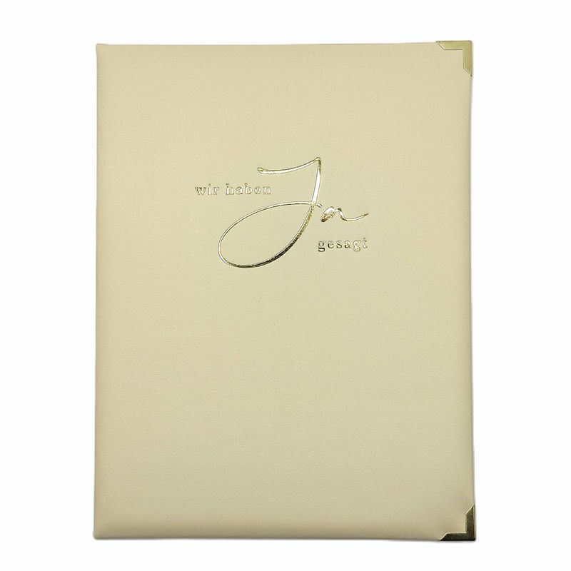 Stammbuch JA, Lederoptik creme