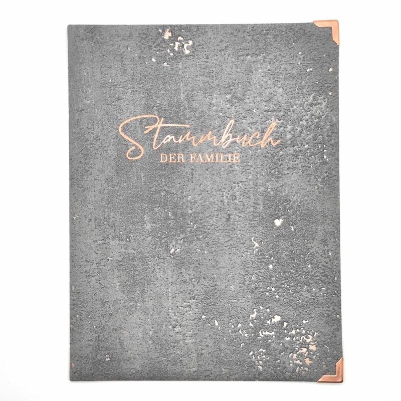 Stammbuch FAME, Steinoptik grau