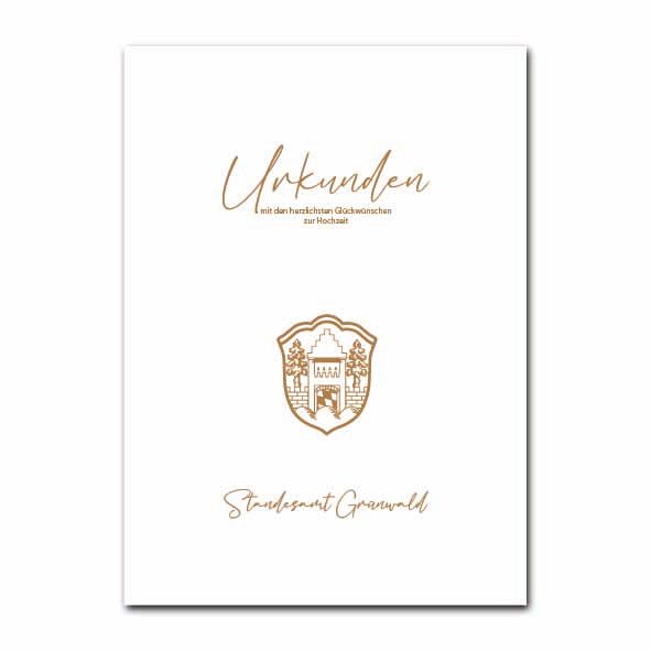 Urkundenmappe, Sonderdruck gold