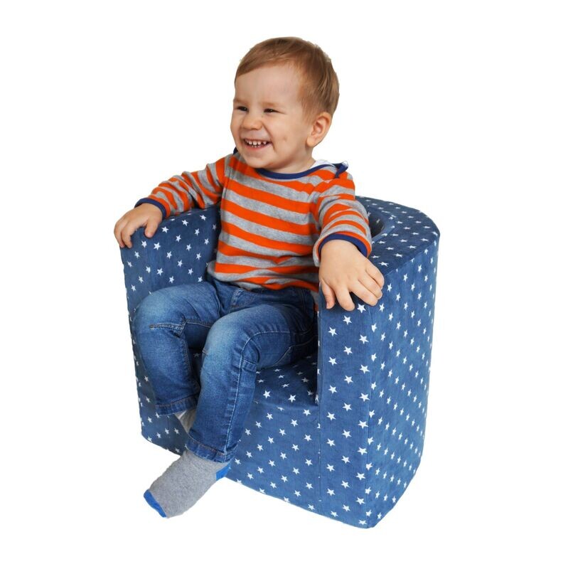 Kindersessel blau mit Stern