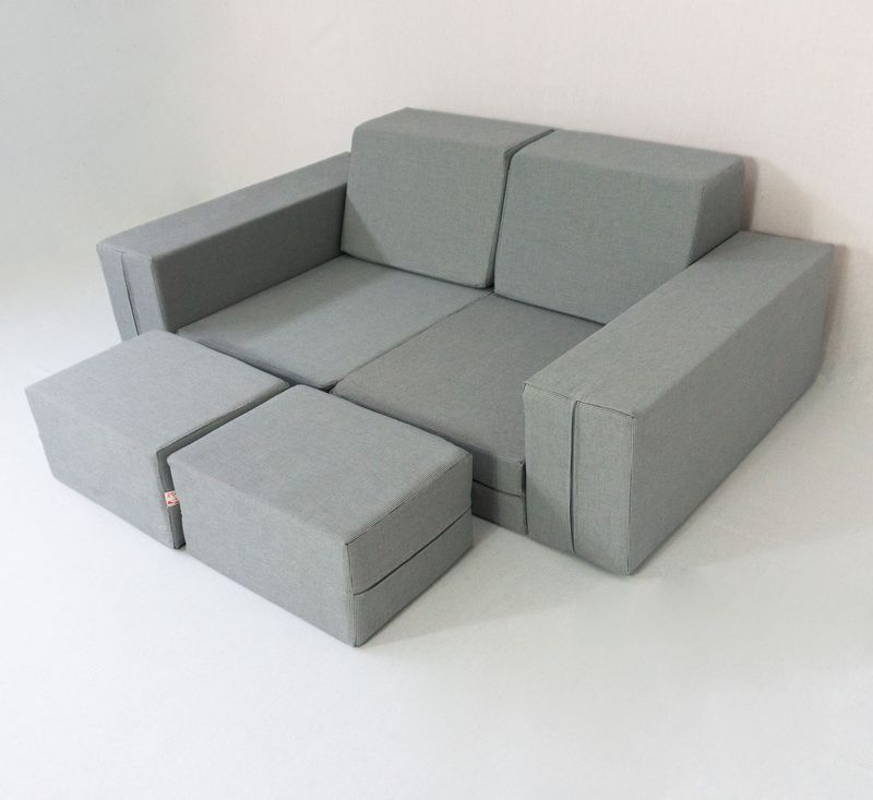 Spielsofa Yano Hahnentritt 100% Baumwolle Spielsofa Yano Hahnentritt 100% Baumwolle
