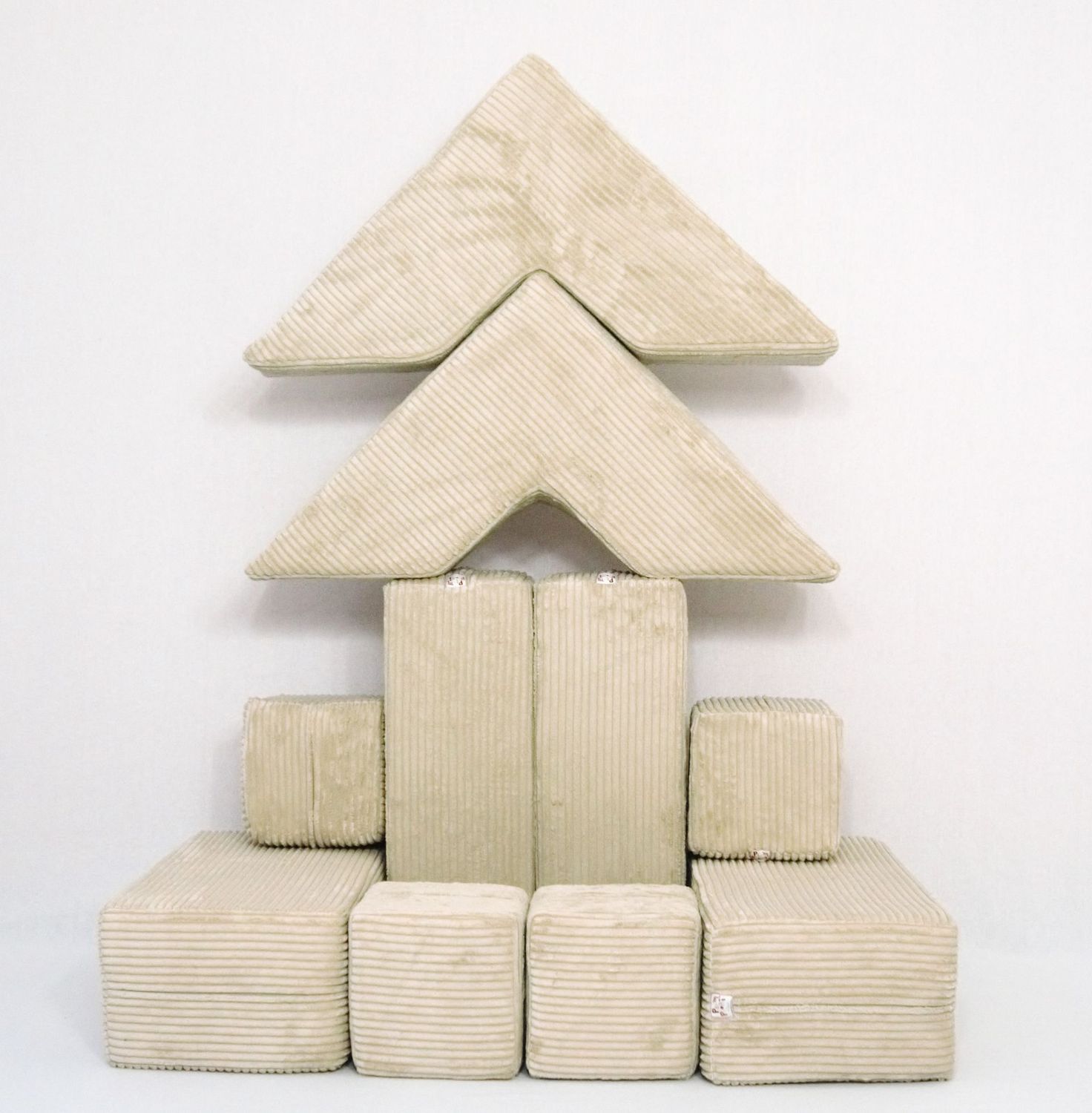 Spielpolsterset Batu Breitcord beige 10tlg