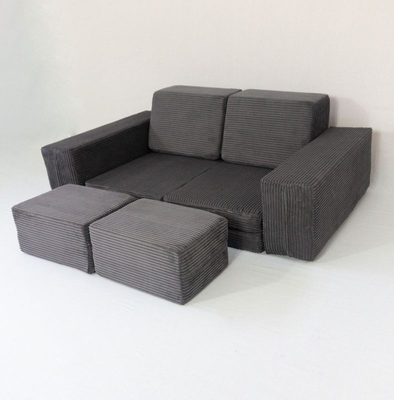 Spielsofa Yano Breitcord dunkles Schiefergrau B Ware Spielsofa Yano Breitcord dunkles Schiefergrau B Ware