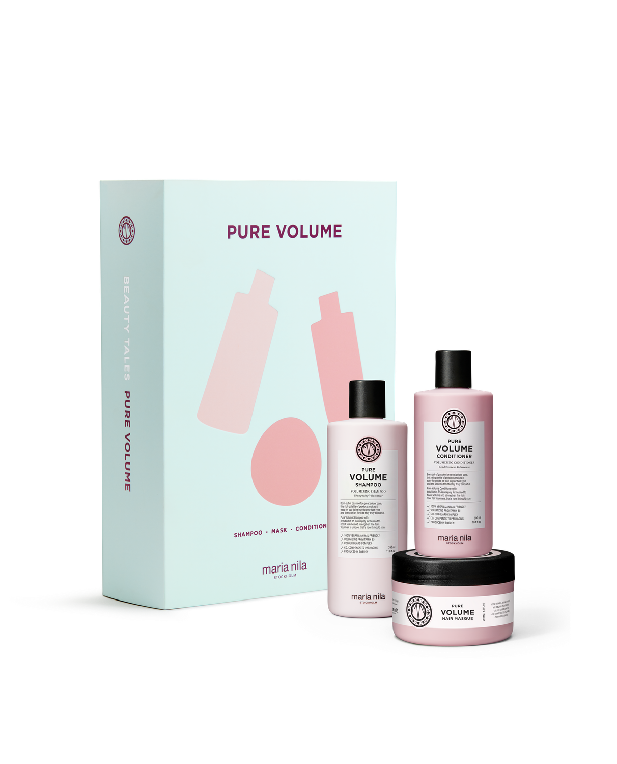 Maria Nila PURE VOLUME Beauty Box - Shampoo, condicionador e máscara