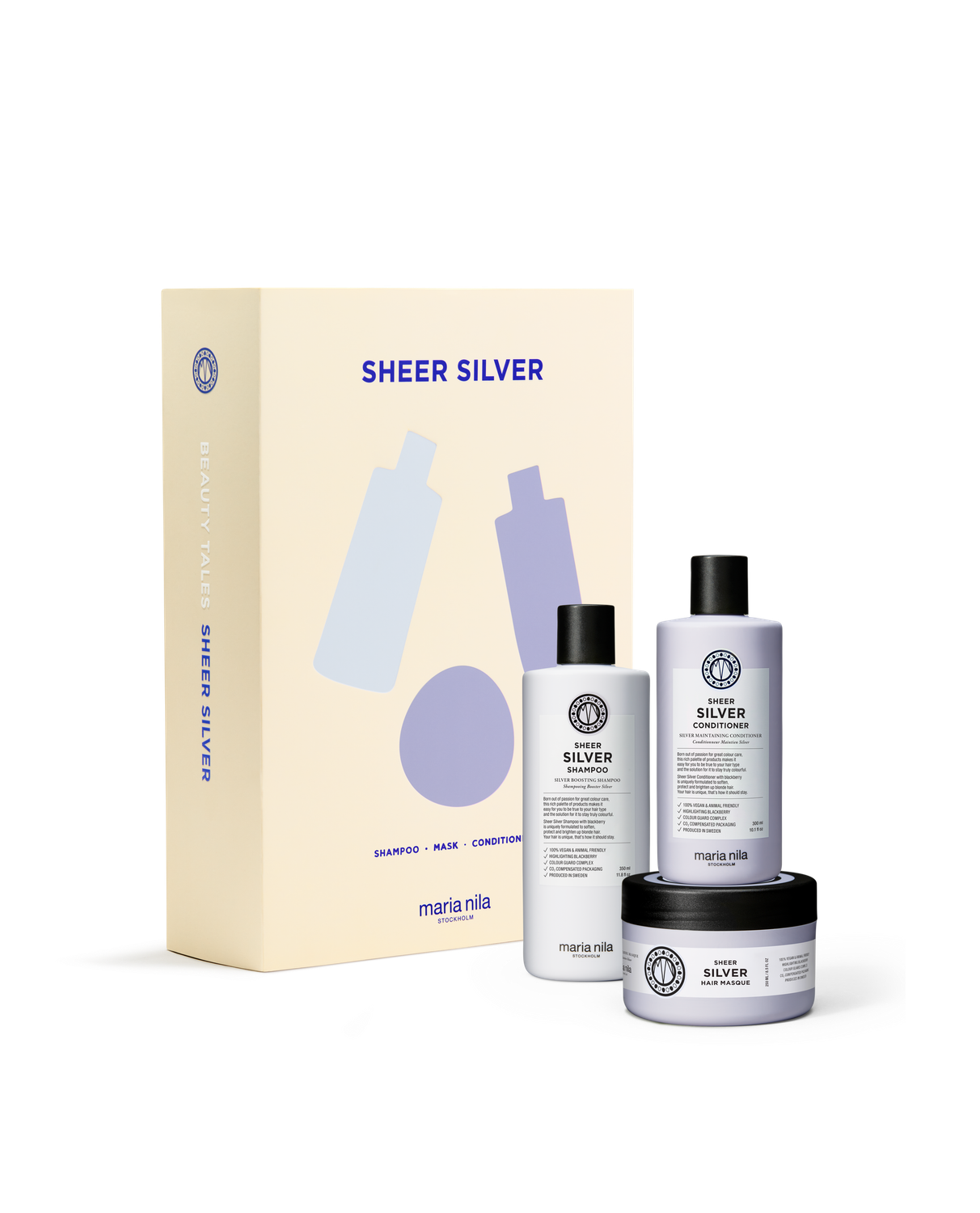 Maria Nila SILVER Beauty Box - Shampoo, condicionador e máscara