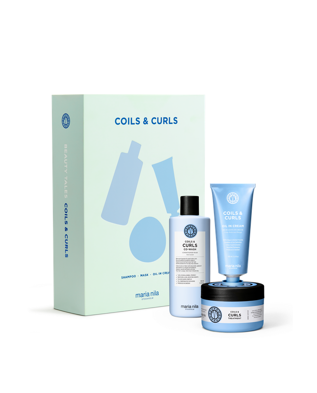 Maria Nila CURLS & COILS Beauty Box - Shampoo, condicionador e máscara