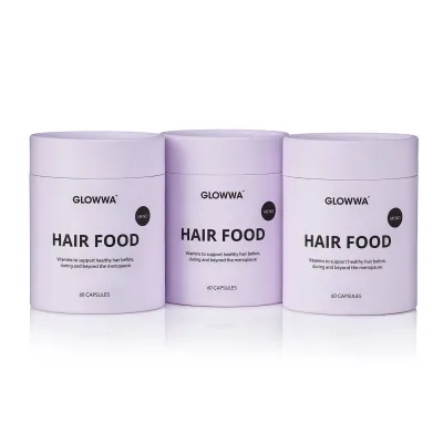 3 Embalagem de HAIR FOOD | MENO  ™, para proteger e restaurar a saúde capilar durante os anos da menopausa