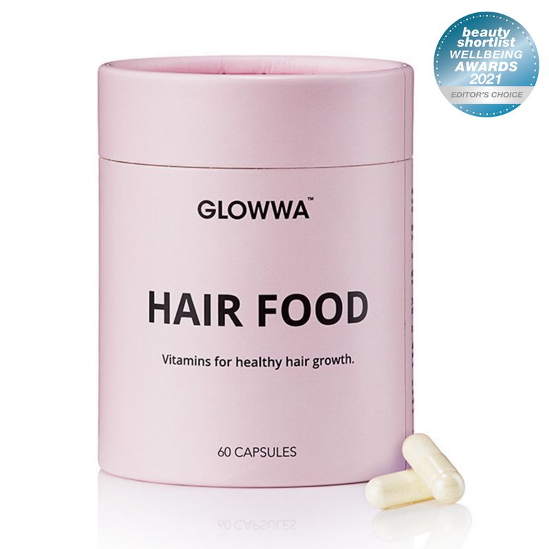 1 Embalagem de Glowwa Hair Food ™  - suplemento alimentar natural que previne e pára a queda de cabelo