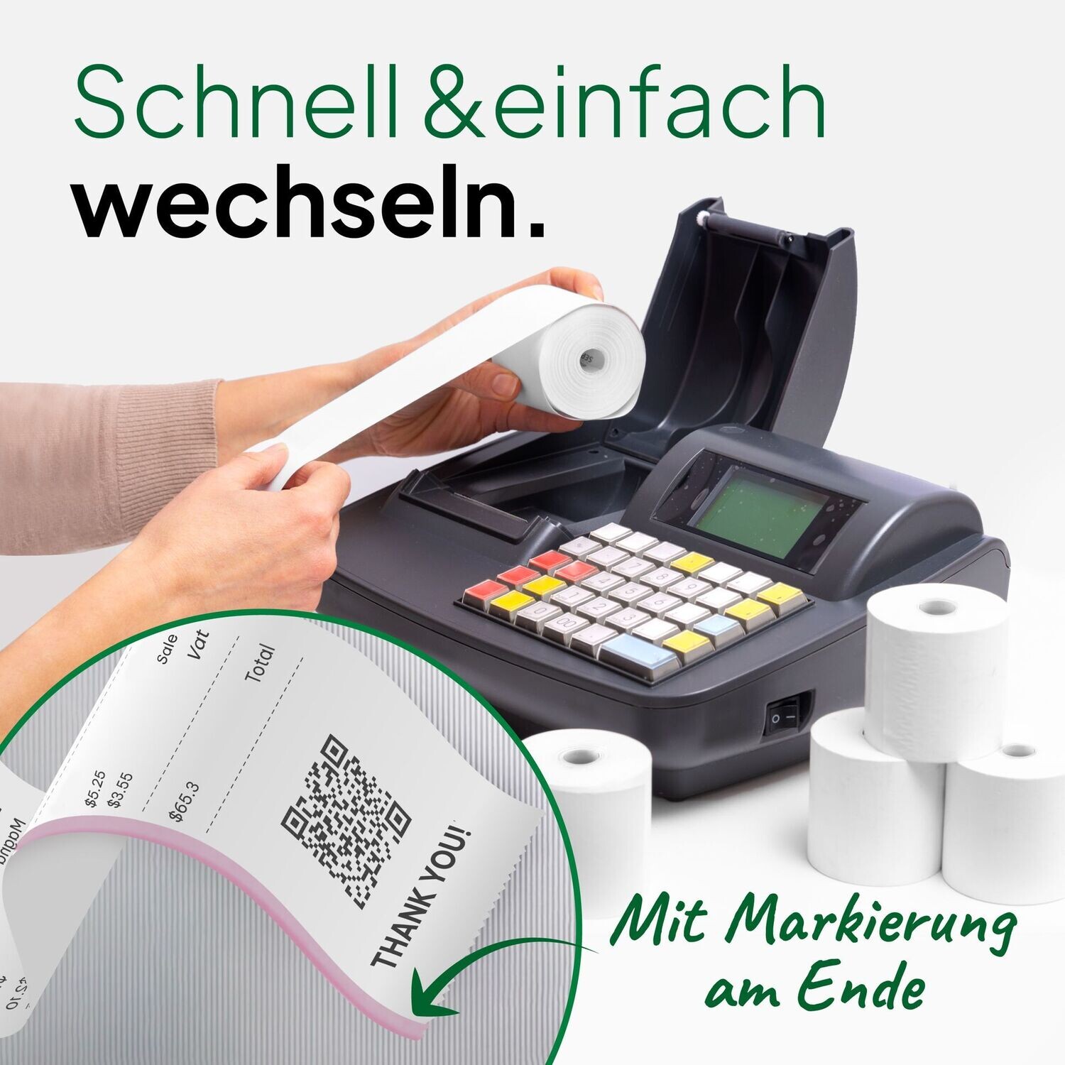 10 EC-Rollen mit Sepa Text 57mm/36mm/12mm