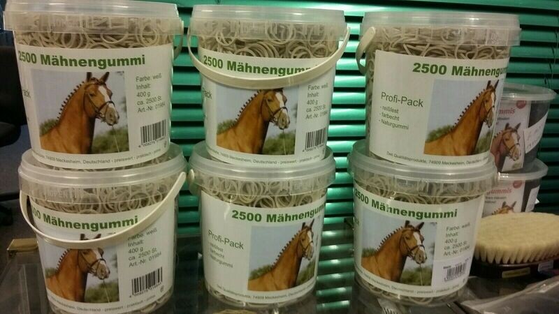 Mähnengummis Eimer 400 g schwarz Mähnengummis Eimer 400 g schwarz