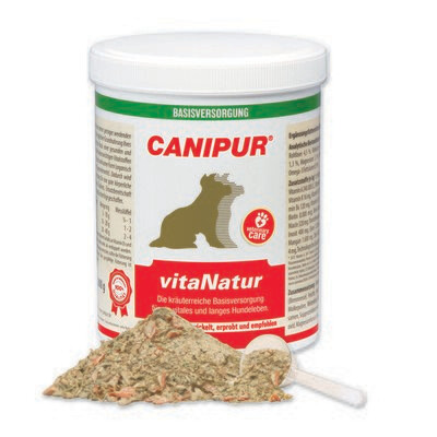 CANIPUR - hochwirksame Ergänzungs- und Diätfuttermittel für vitale und aktive Hunde.