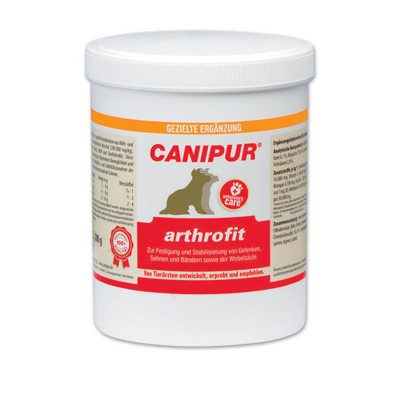 CANIPUR - arthrofit
Ergänzungsfuttermittel für Hunde
CANIPUR - arthrofit zur Festigung und Stabilisierung von Gelenken, Sehnen und Bändern sowie der Wirbelsäule. CANIPUR - arthrofit
Ergänzungsfuttermittel für Hunde
CANIPUR - arthrofit zur Festigung und Stabilisierung von Gelenken, Sehnen und Bändern sowie der Wirbelsäule.
