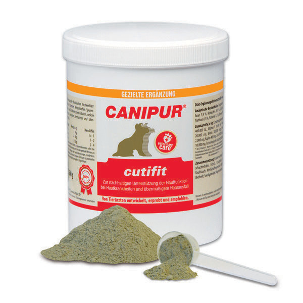 CANIPUR - cutifit
Diät-Ergänzungsfuttermittel für Hunde
CANIPUR - cutifit für eine nachhaltige Unterstützung der Hautfunktion bei Hautkrankheiten und übermäßigem Haarausfall CANIPUR - cutifit
Diät-Ergänzungsfuttermittel für Hunde
CANIPUR - cutifit für eine nachhaltige Unterstützung der Hautfunktion bei Hautkrankheiten und übermäßigem Haarausfall
