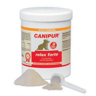 CANIPUR - relax forte
Ergänzungsfuttermittel für Hunde
CANIPUR - relax forte für innere Ruhe und mehr Gelassenheit.