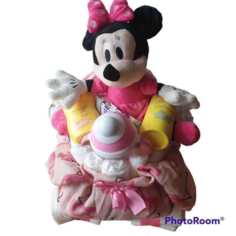Minnie kinderwagen luiertaart